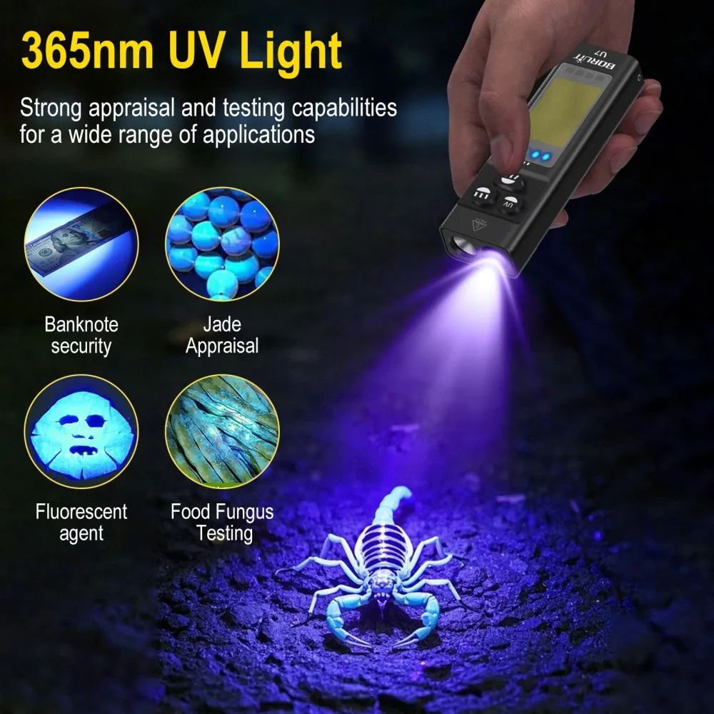 Linterna LED UV BORUiT U7, 110 - Cycling To Work reseña y precio